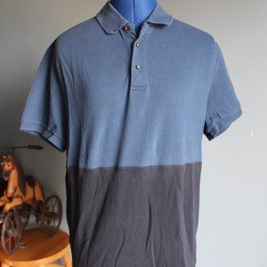 Blue/Black Short Sleeve Polo Shirt ~L~